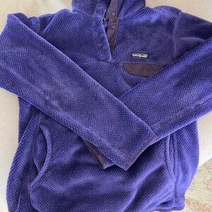 Patagonia Purple Teddy Fleece Pullover Hoodie